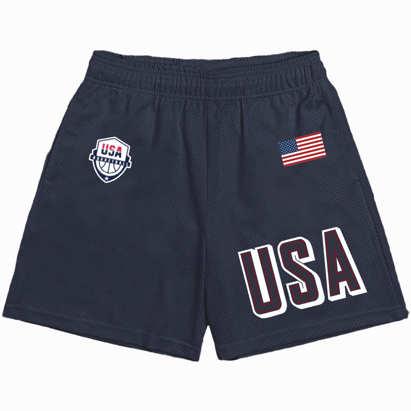 Men 2024 USA basketball shorts blue